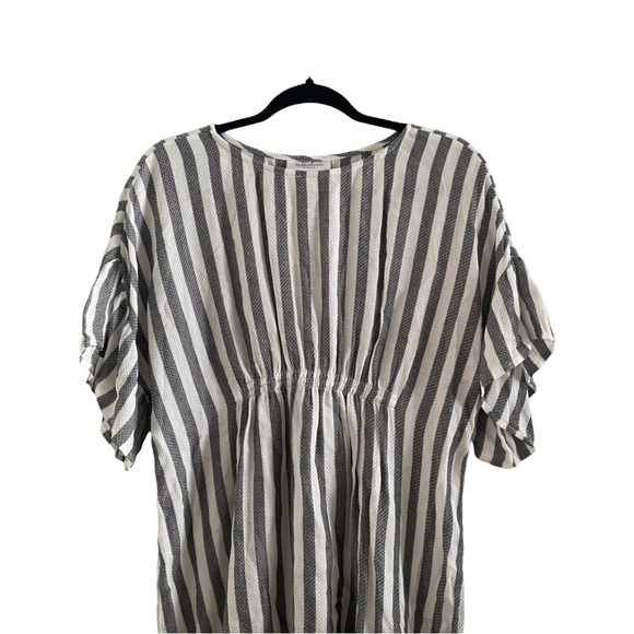 Motherhood Maternity Kimono Style Blouse Blue & White Stripe | Size:M - Picture 3 of 9